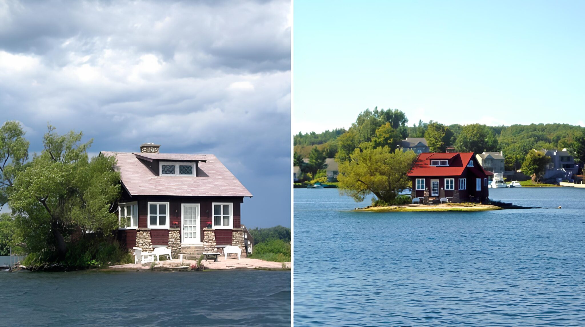 Just Enough Room Island is the World's Smallest Inhabited Island, with