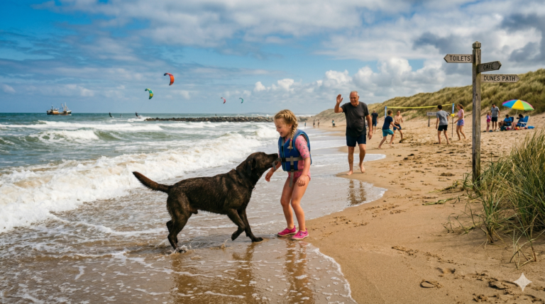 A Dog Rescued A Little Girl From Ocean Waves After Thinking She’s Being Washed Away