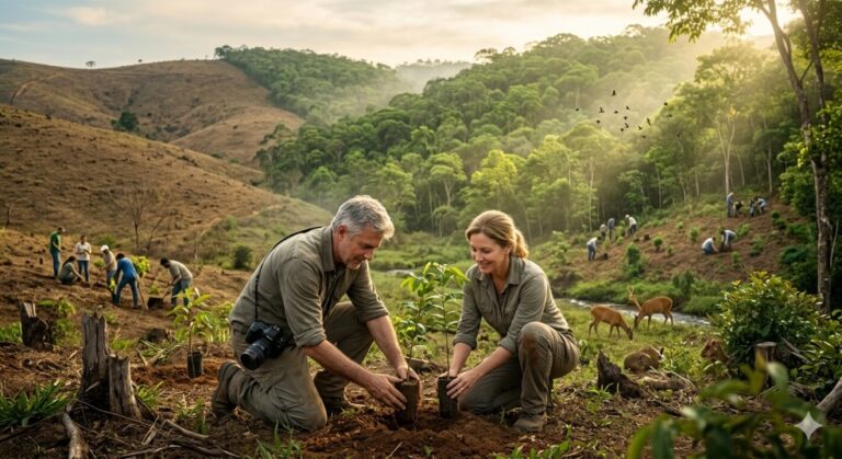 Photographer & Wife Plant 2 Million Trees To Restore Destroyed Forest – Even Animals Return