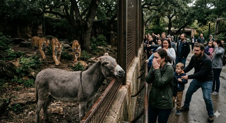 Graphic Video: Visitors Gasp in Horror As Chinese Zoo Feeds Live Donkey to Tigers