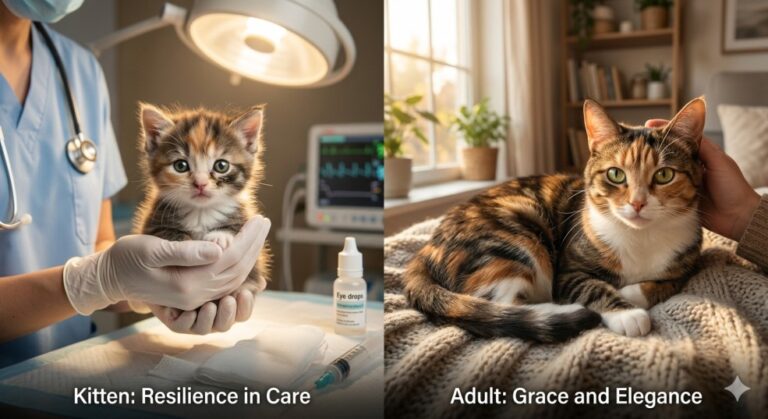 Rare Kitten Born With ‘Two Faces’ Grows Up Into The Most Beautiful Cat Ever